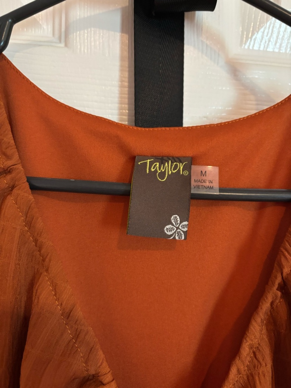 Taylor Burnt Orange V-Neck maxi dress